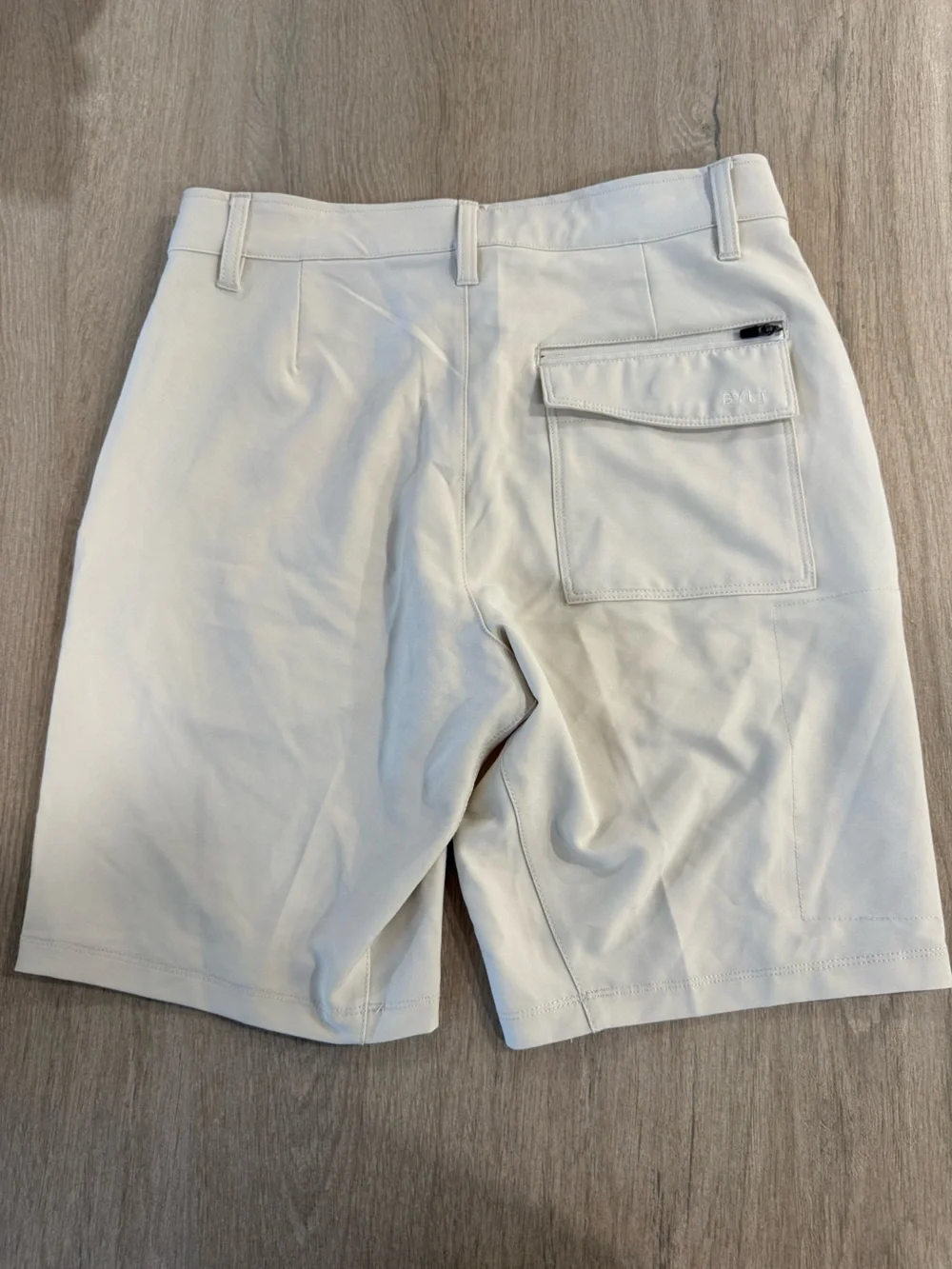BYLT Premium Basics Kinetic Khaki Tan Short Performance Golf Minimalist S